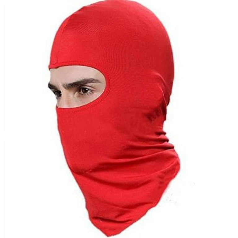 2 Pack Red Ski Mask Sun Protection Lightweight Balaclava Face Mask Men  Women Football Motorcycling