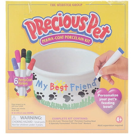 Porcelain Dog Bowl - Colorbok Precious Pet Food Bowl Porcelain Kit