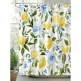 thumbnail image 2 of Farmhouse Floral Shower Curtain, Lemon Eucalyptus Leaf Watercolor Plant Waterproof Shower Curtain Set with 12 Hooks Lightweight Washable Fabric Shower Curtains for Bathroom 72x78 Inches, 2 of 6