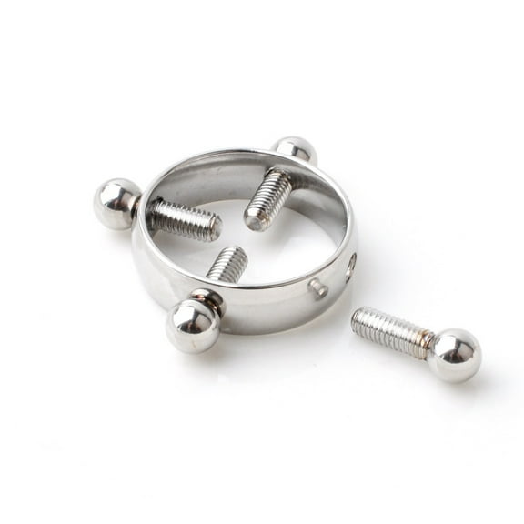 316 Surgical Stainless Steel Clip On Non Piercing Nipple Rings Stainless Steel Color 21x5mm