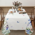 thumbnail image 5 of Floral Butterfly Tablecloth,Floral Print Tablecloth for Rectangle Tables 60 x 84,Perfect for Kitchen Dinner,Restaurant,Holiday Picnic Table Cover, 5 of 5