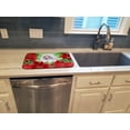 thumbnail image 3 of Medium White Poodle Poinsettas Dish Drying Mat, 3 of 7