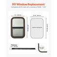 thumbnail image 2 of VEVOR Vertical RV Window 14" W x 22" H Tinted Sliding RV Window & Net Screen Trim Ring, 2 of 9