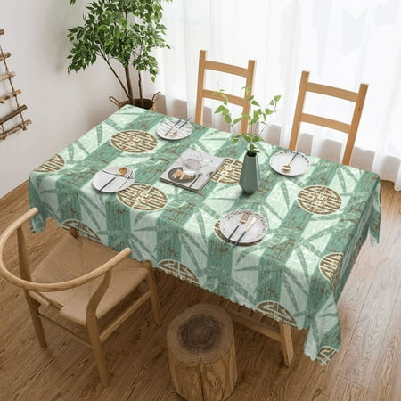 

Tablecloth Chinese Style Pattern Table Cloth For Rectangle Tables Waterproof Resistant Picnic Table Covers For Kitchen Dining/Party(54x72in)