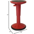 thumbnail image 4 of Schooled Adjustable Wobble Stool Flexible Seating Study Chair for Classrooms, Red, 4 of 10
