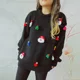 thumbnail image 4 of 27/5000 Suéter de Año Nuevo 2024 Lindo jersey de punto de manga larga con cuello redondo y decoración tridimensional de Papá Noel, 4 of 5