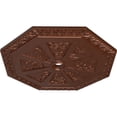 thumbnail image 3 of 29 1/8"OD x 2 1/4"ID x 1 1/8"P Spring Octagonal Ceiling Medallion (Fits Canopies up to 3"), Hand-Painted Copper Penny, 3 of 6