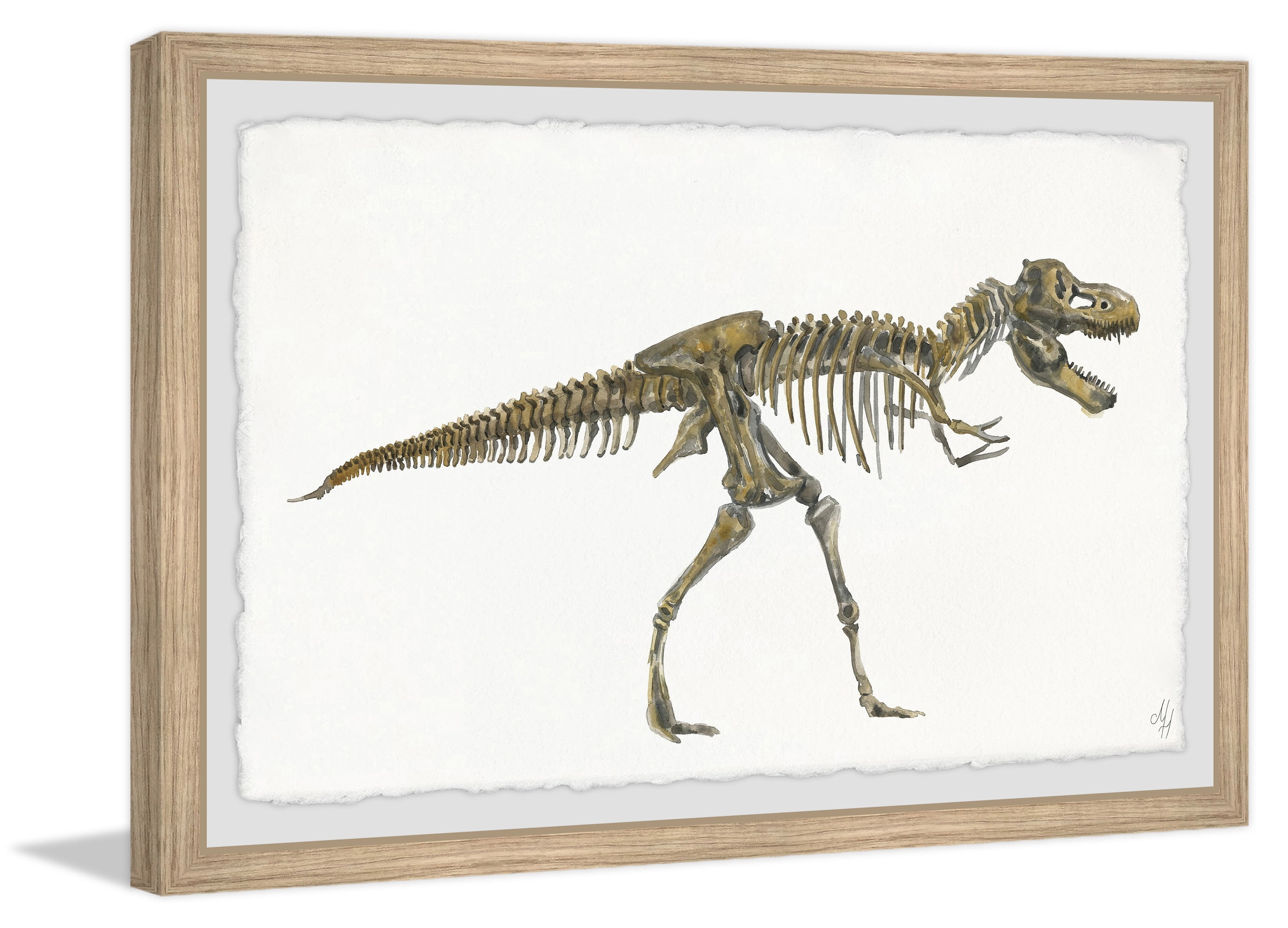 Marmont Hill Tyrannosaurus Skeleton Framed Wall Art