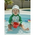 thumbnail image 6 of BemeyourBBs Newborn Baby Boys Girls One Piece Swimsuit with Hat Infant Bathing Suit UPF 50+ Rash Guard Zipper Swimwear Long Sleeve Sea Animal Printed Summer Beachwear, 6 of 9