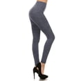 thumbnail image 4 of K-Cliffs Women's One Size Casual Fleece Leggings [Athleisure pants] Heather, 95% Polyester, 5% Spandex, 4 of 4