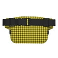 thumbnail image 2 of Hirioo Yellow Checkered Plaid for Double Layer Waist Bag Adjustable Fanny Pack For Travel Running Hiking, 2 of 9