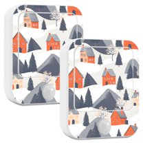 Yayeee 2-Pack Plug in LED Night Lights with Light Sensors Motion Detectors, Blue Snow Houses