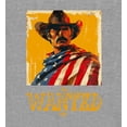thumbnail image 4 of Wanted Cowboy With American Flag Men's Heather Gray Sleep Pajama Pants-XL, 4 of 4