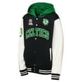 thumbnail image 2 of Youth Mitchell & Ness Black Boston Celtics Hardwood Classics Courtside Fleece Full-Snap Hoodie Jacket, 2 of 3