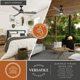 thumbnail image 5 of Vaxcel Curtiss 52-in. Black Contemporary Indoor Outdoor Propeller Ceiling Fan with Wood Blades, Integrated LED Light Kit and Remote, 5 of 9