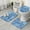 Blue Paisley Pattern-1, variant on Blue Paisley and Floral Pattern Bathroom Rugs Sets 3 Piece,Toilet Cover Set,Absorbent Non Slip Bathroom Mats Sets with U-Shaped Contour Rug Toilet Rug Set
