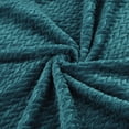 thumbnail image 6 of PiccoCasa Flannel Fleece Blanket, Microfiber Fuzzy Plush Blankets for Sofa, Dark Green 78" x 90", 6 of 8