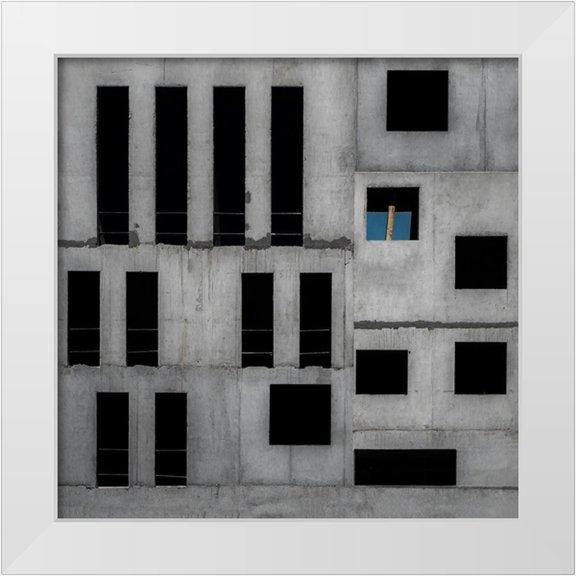 Claes, Gilbert 12x12 White Modern Wood Framed Museum Art Print Titled - isolation cell