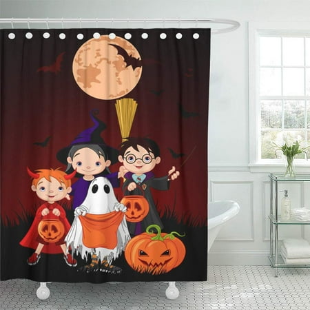 Pknmt Kids Halloween With Children Trick Treating In Costume