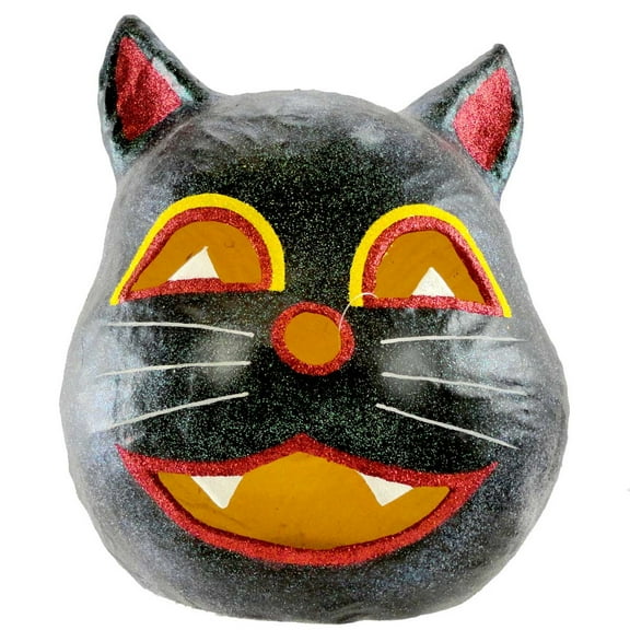 Halloween CANDLE COVER Paper Mache Skull Pumpkin HC322448 CAT