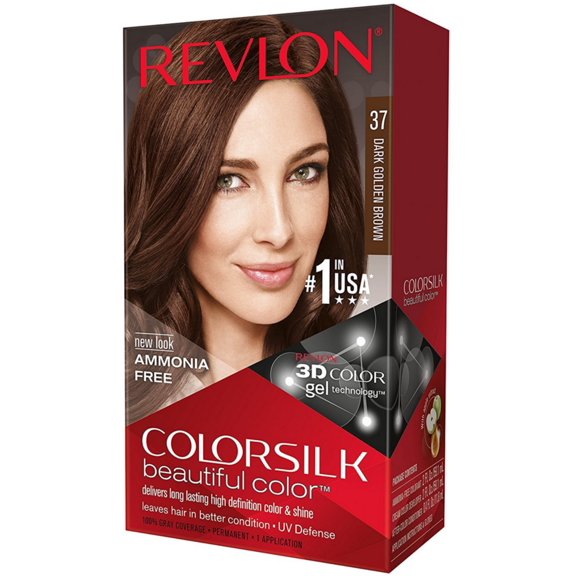 Revlon Colorsilk Dark Golden Brown 37 4.4 oz (Pack of 4)