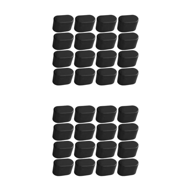 Billuyoard 16 Uds. De gorros para patas de silla, protectores de suelo para muebles, punta de pata de , almohadillas para evitar arañazos, Negro 15*30mm 2Conjunto