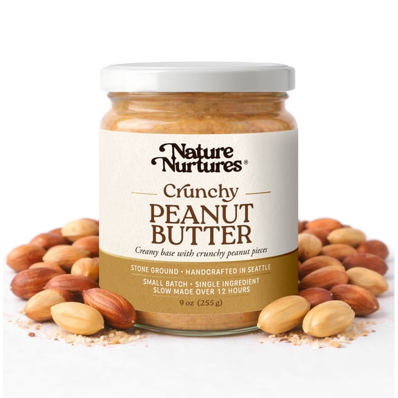 Crunchy Peanut Butter | Raw Stone Ground | Small Batch | No Added Sugar | No Palm Oil | Made in USA