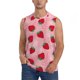 thumbnail image 1 of Fotbe Strawberry Men's Camiseta sin Mangas Estampada para Hombres, Playera Casual para Gimnasio, Entrenamiento, Playa-Small, 1 of 7