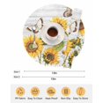 thumbnail image 6 of 13 Inch Round Placemats Set of 4, Yellow Sunflowers Non Slip Heat Insulation PP Table Mats, Vintage Country Flowers Butterfly Wood Board Washable Place Mats for Kitchen Dining Party Table Decor, 6 of 7