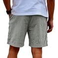 thumbnail image 5 of VV AVEORS Mens Corduroy Shorts Casual Elastic Waist Drawstring Bermuda Shorts 2026 Baggy Summer Lightweight Beach Lounge Short Light Gray 2XL, 5 of 8