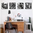 thumbnail image 4 of Black and White Motorcycle Wall Art Vintage Vehicle Pictures Wall Decor Close Up of Motorcycle Canvas Prints Modern Home Office Artwork Decorations for Mens Bedroom Boys Room Paintings, 4 of 6