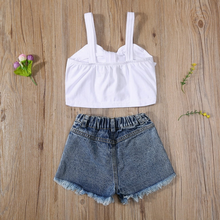 Toddler and Little Girls 2T-6 Lace Hem Denim Shorts - Best Dressed Tot -  Baby and Children's Boutique