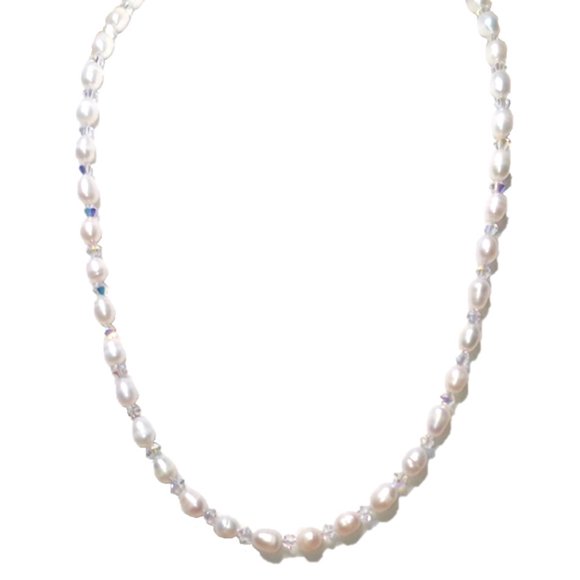 Set Perla Cultivada Cristals Swarovski Broche De Plata