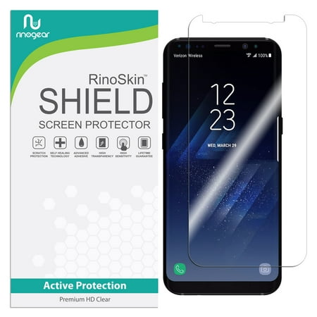 Crystal Screen Protector Galaxy S8 Screen Protector RinoGear Flexible HD Crystal Clear Anti-Bubble Unlimited Replacement Film ()