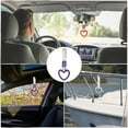 thumbnail image 6 of Uxcell 4 Pcs Heart Shaped Car Handle Straps, Car Hanging Accessories Bumper Warning Ring Drift Charm for Auto Bus Decor Interior Exterior Decoration, Purple (White Strap), 6 of 6