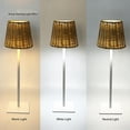 thumbnail image 4 of CaiYueKe Rattan Table Lamp, Rechargeable Small Wicker Lamp Cordless Rattan Lamp Shade with Dimmable LED Portable Woven Bamboo Lamp, Cozy Boho Decor, 4 of 9