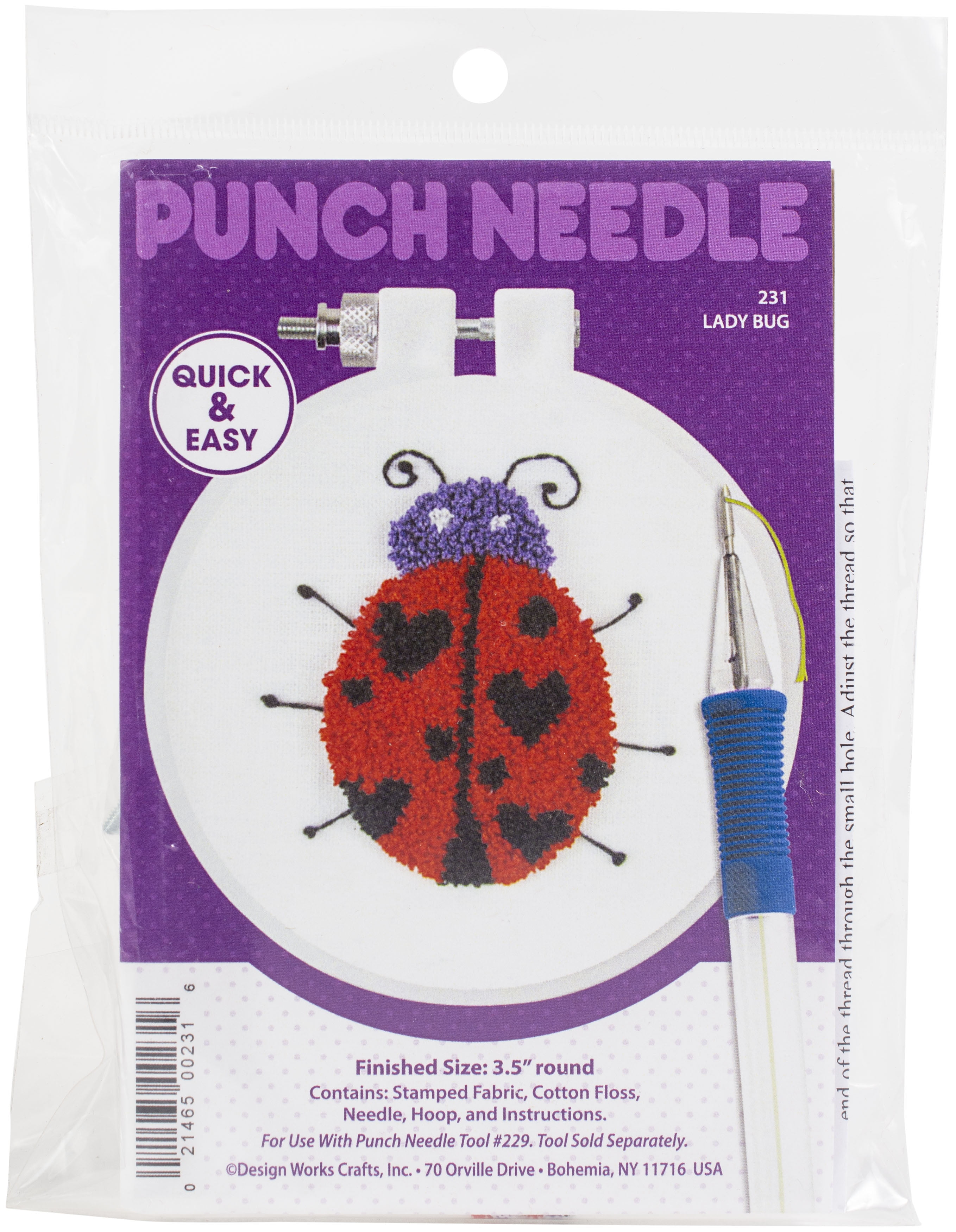 Dimensions Punch Needle Kit 8 Round Modern Floral Pin