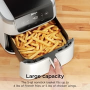 Ninja Air Fryer Pro XL 5-Qt, 3-in-1, 400°F Air Crisp Technology, Nonstick Crisper Plate, AF140WMWH White