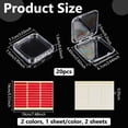 thumbnail image 2 of 2 Sheets 2 Colors Double Side Adhesive Glue Sticky Tape For False Nail Tips Nail Art Sticker with 20Pcs Transparent Plastic Nail Art Tool Box Mixed Color 7.7~19x7.5~14x0.05~1.6cm, 2 of 6