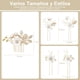 thumbnail image 2 of Pasadores para Peinar el Cabello, Tocado de Novia con Flores y Perlas, Diademas Vintage, Ideales para Damas de Honor y Moños, Blanco Puro, 2 of 4