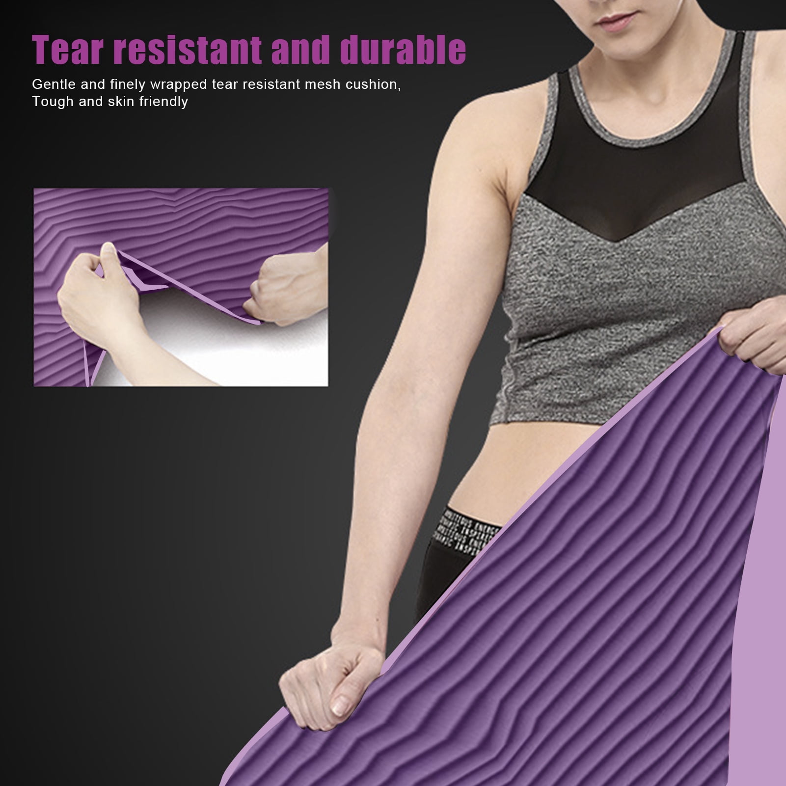 YIFAEUX Yoga Knee Pad Extra Thick Anti-slip Exercise Balance Pad Cushion Physical Therapy Stability Training Plank Pilates Elbow Joint Protector Kneeling Mat