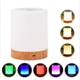 thumbnail image 1 of Lámpara de noche LED, lámpara de mesa de ambiente regulable para sala de estar de dormitorio, luz nocturna portátil de 16 colores con luz blanca cálida y regalos que cambian de color Ofspeizc LN-0084, 1 of 8