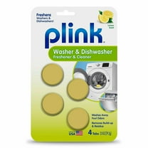 Plink Clothes Washer & Dishwasher Odor Freshener and Cleaner - 4 Lemon Tablets 2 Pack