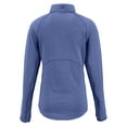 thumbnail image 3 of Women's Cutter & Buck Heather Royal New England Patriots  Peshastin Eco Fleece Recycled Tri-Blend Raglan Half-Zip Jacket, 3 of 3