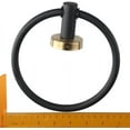 thumbnail image 4 of Black & Gold Towel Ring, Hand Towel Holder Wall Mounted Decorative Round Towel Hanger Heavy Duty Stainless Steel Bath Towel Bar for Bathroom, 4 of 5