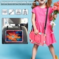 thumbnail image 4 of Dteck Kids Case for Lenovo Tab M11 11-inch TB330FU TB330XU,Heavy Duty Silicone Case Hand Grip 360°Rotatable Stand Shockproof Kickstand Cover with Shoulder Strap,Colorful/Rose, 4 of 8