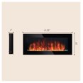 thumbnail image 3 of Electric Fireplace Wall Mounted 41.3", 1500W Flame Effect Fireplace, 7 Color Lights, Black, Modern Home Heating, 3 of 9