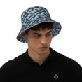 thumbnail image 6 of Daiia A Japanese Great Wave Pattern Bucket Hat - Trendy Cotton Sun Hat for Beach, Golf, Fishing - Fun Outdoor Vacation Boonie for Men and Women, 6 of 9