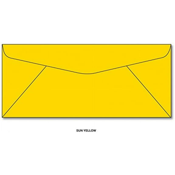 Sun Yellow #10 Business Size Envelopes - 50 Envelopes