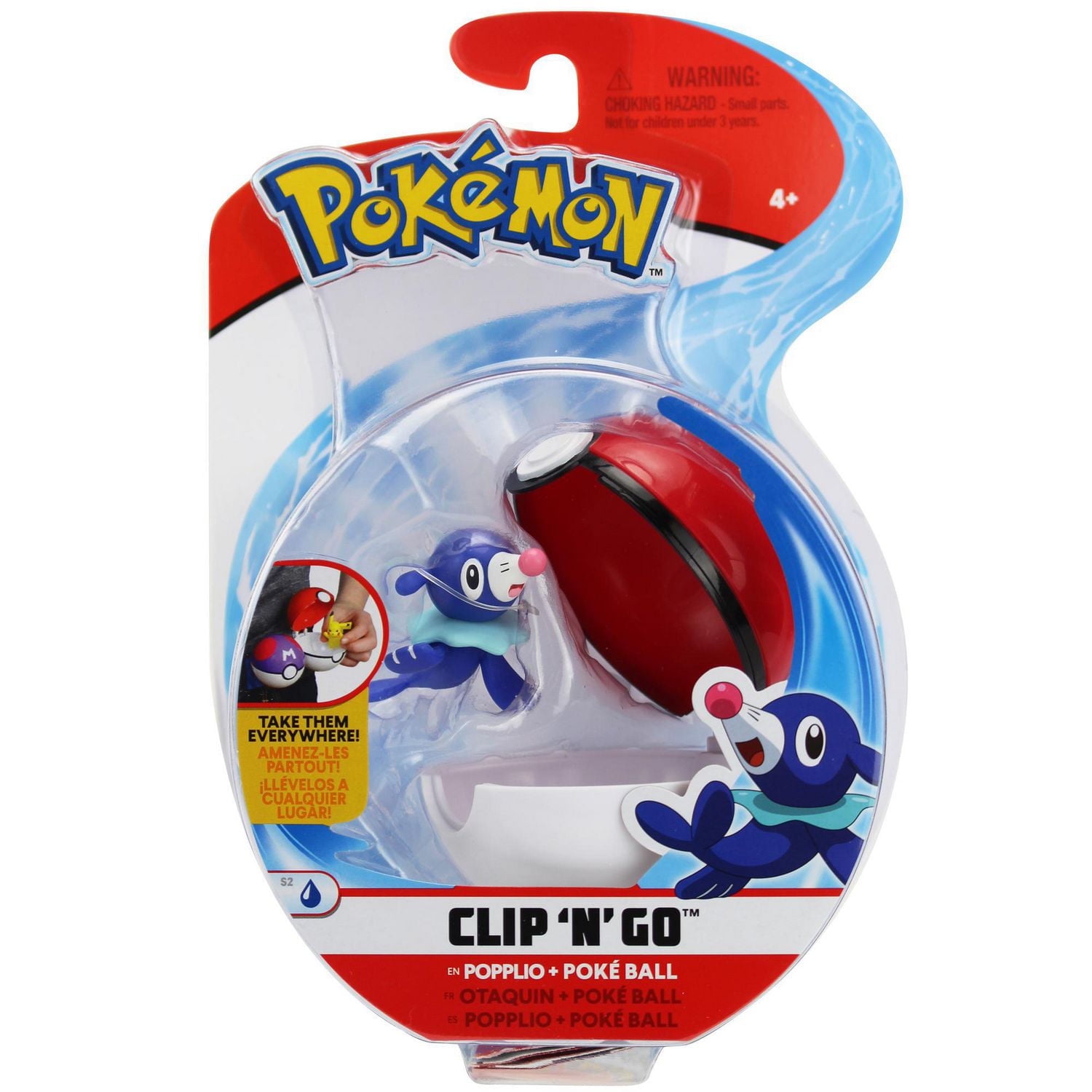 Pokémon Clip 'N' Go W2 - Popplio + Poké Ball